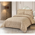 Conjunto de cama de edredon de edredon jacquard king size